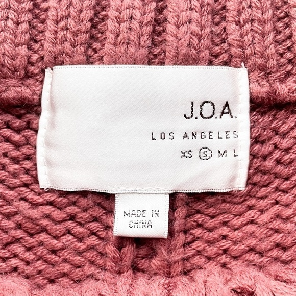 J.o.a. Los Angeles Chunky Cable Knit Sweater Mauve - Picture 4 of 11